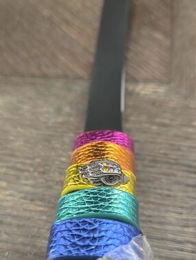 Colorful Metallic Wrap Belt with Silver Hamsa Charm